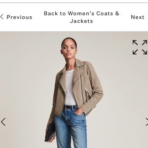All saints suede leather jacket - size 00